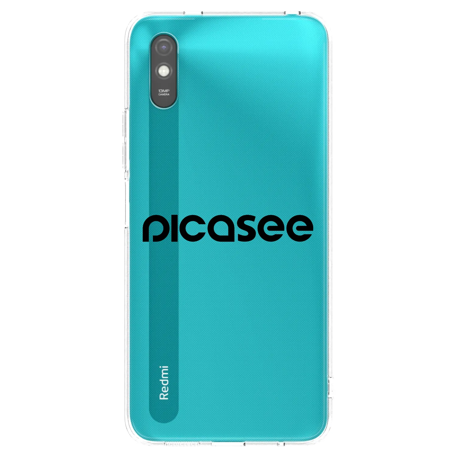 Picasee silikónový prehľadný obal pre Xiaomi Redmi 9AT - Picasee - new logo - black