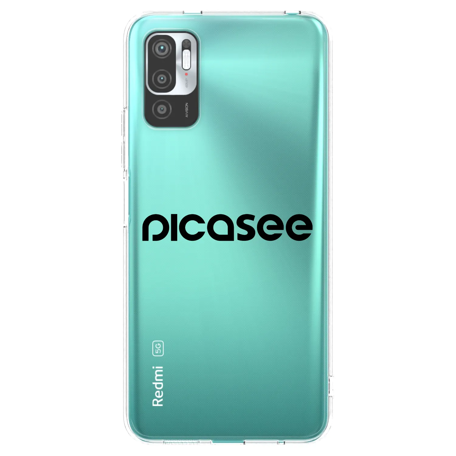 Picasee silikónový prehľadný obal pre Xiaomi Redmi Note 10 5G - Picasee - new logo - black