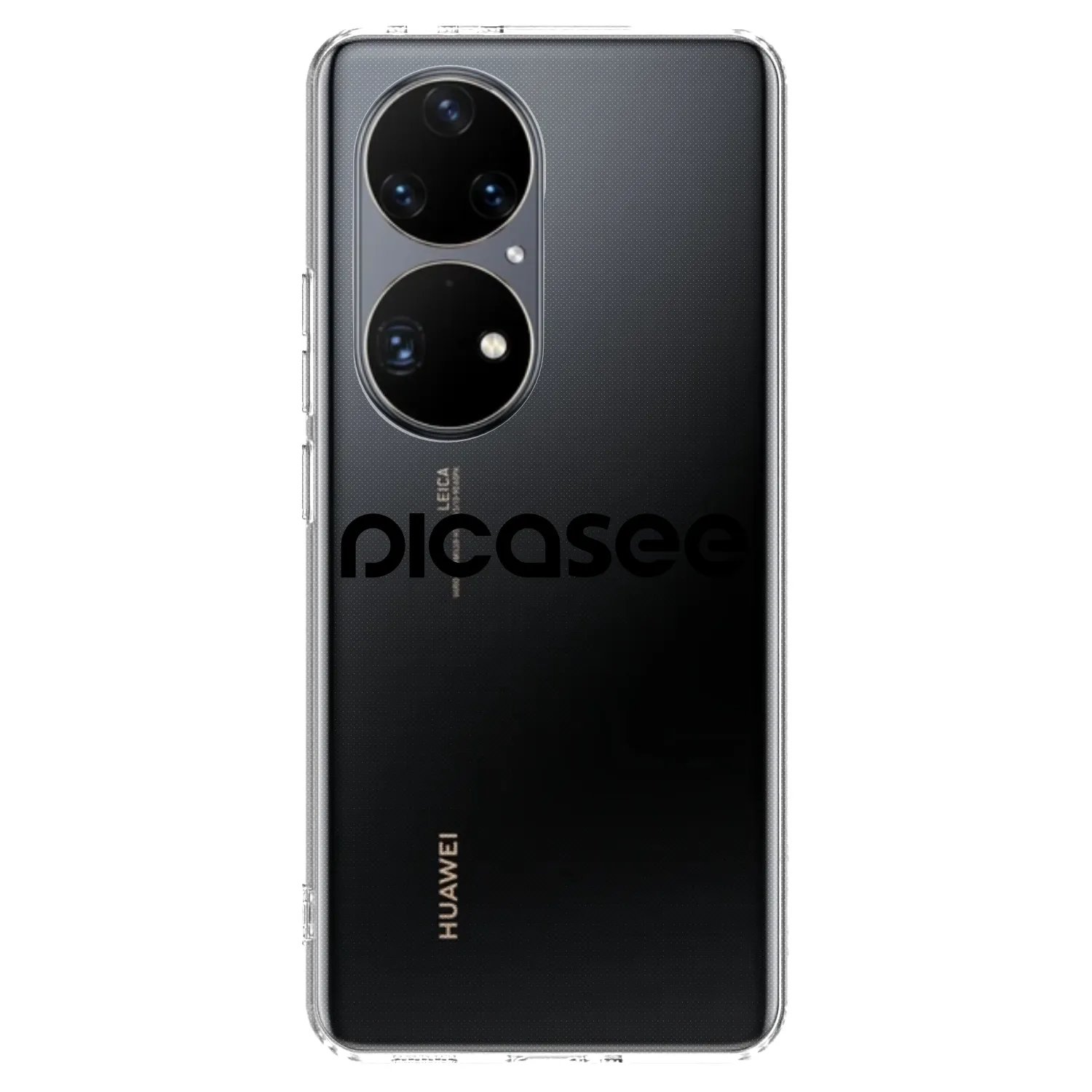 Silikónový prehľadný obal pre Huawei P50 - Picasee - new logo - black
