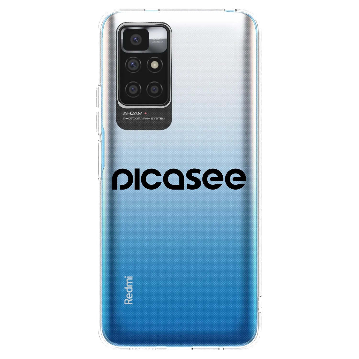 Picasee silikónový prehľadný obal pre Xiaomi Redmi 10 - Picasee - new logo - black