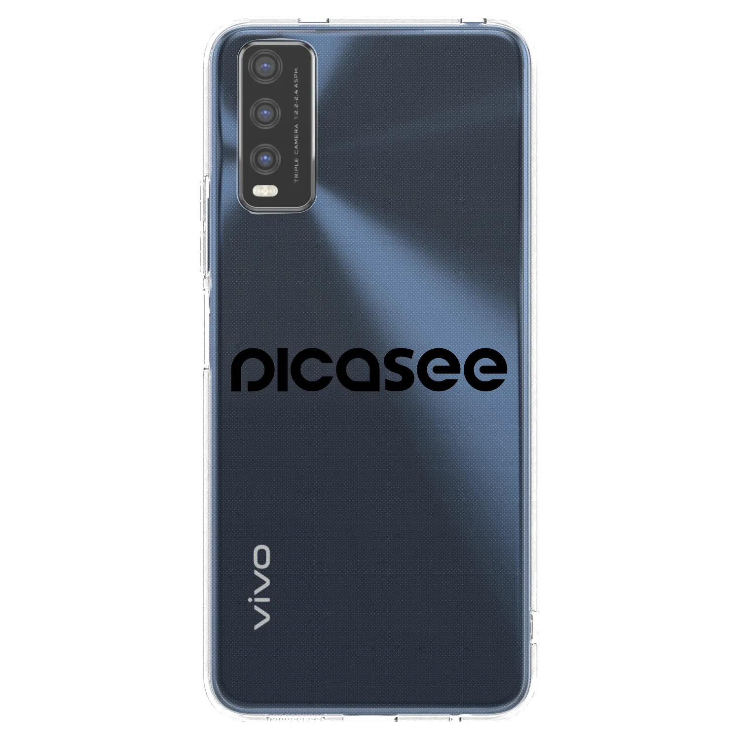 Picasee silikónový prehľadný obal pre Vivo Y20s - Picasee - new logo - black