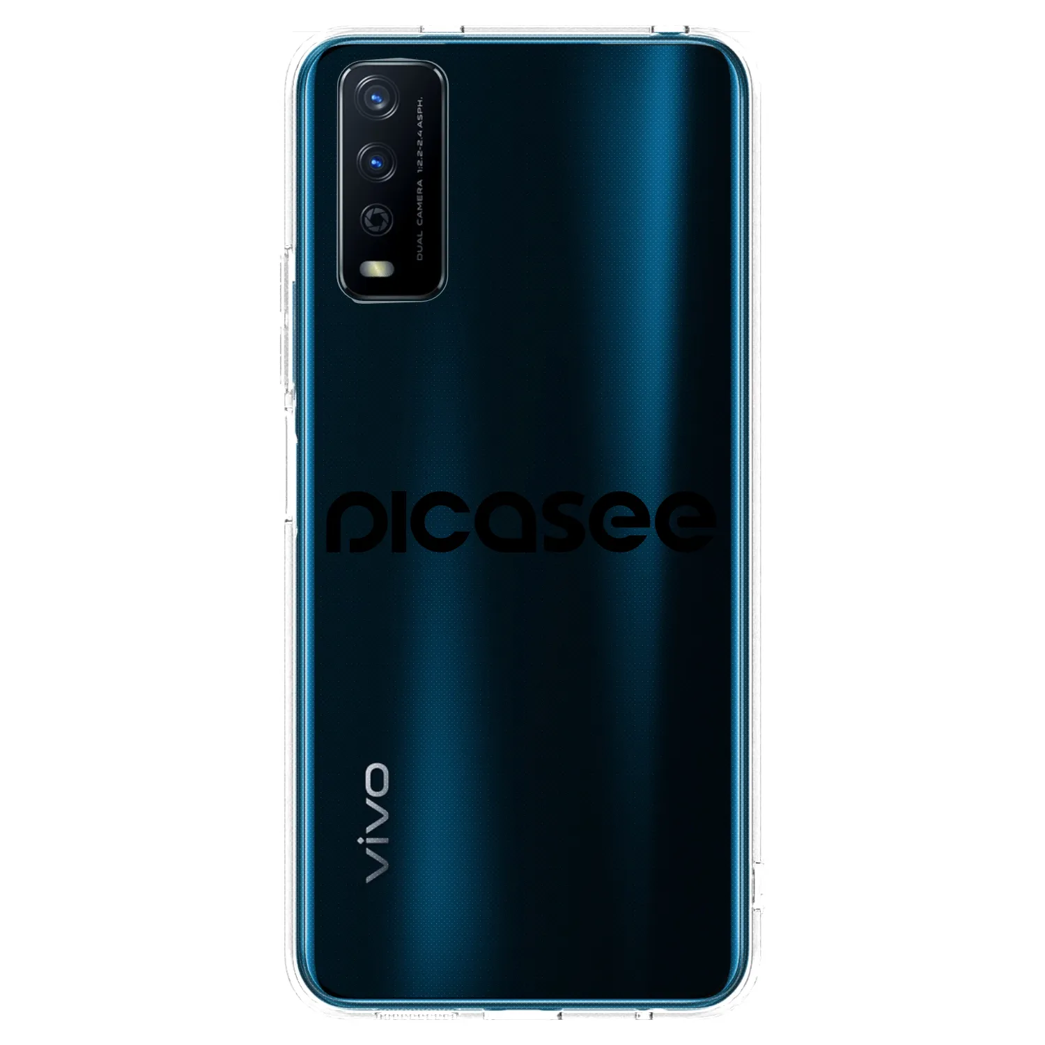 Picasee silikónový prehľadný obal pre Vivo Y11s - Picasee - new logo - black