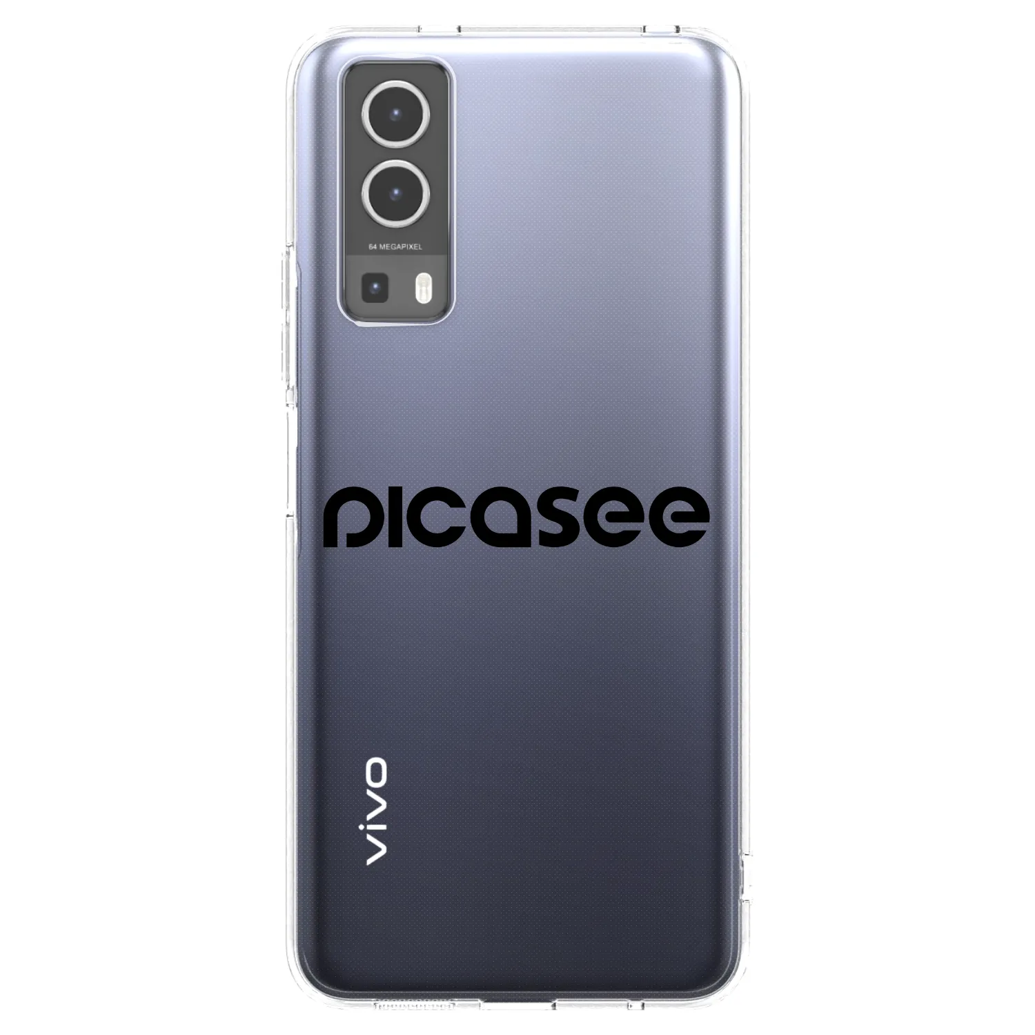 Picasee silikónový prehľadný obal pre Vivo Y72 5G - Picasee - new logo - black