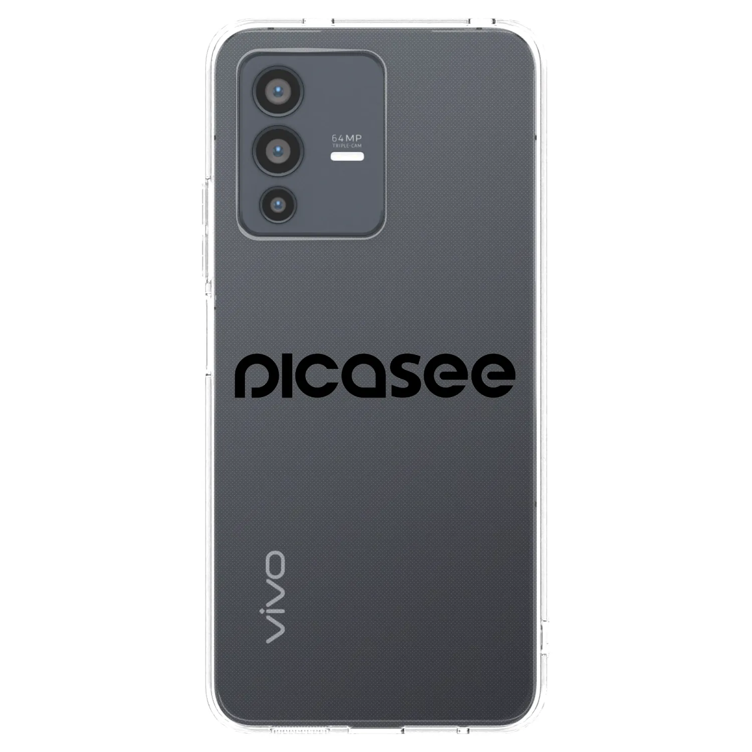 Picasee silikónový prehľadný obal pre Vivo V23 5G - Picasee - new logo - black