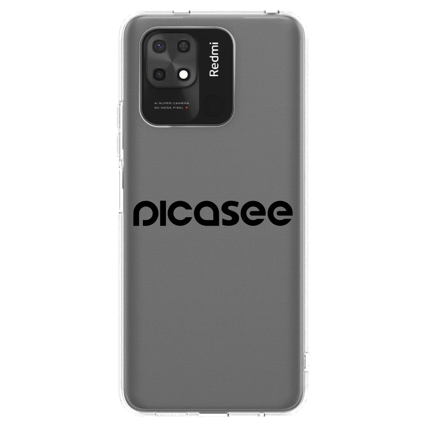 Silikónový prehľadný obal pre Xiaomi Redmi 10C - Picasee - new logo - black