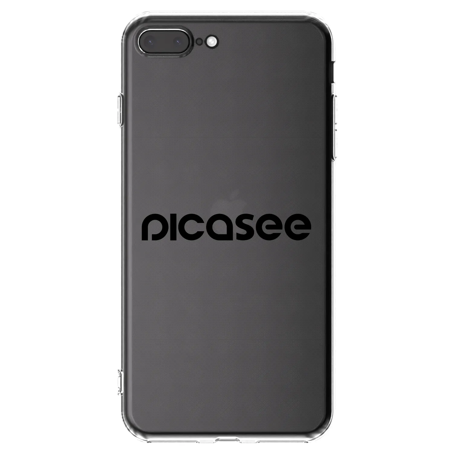 Picasee silikónový prehľadný obal pre Apple iPhone 8 Plus - Picasee - new logo - black
