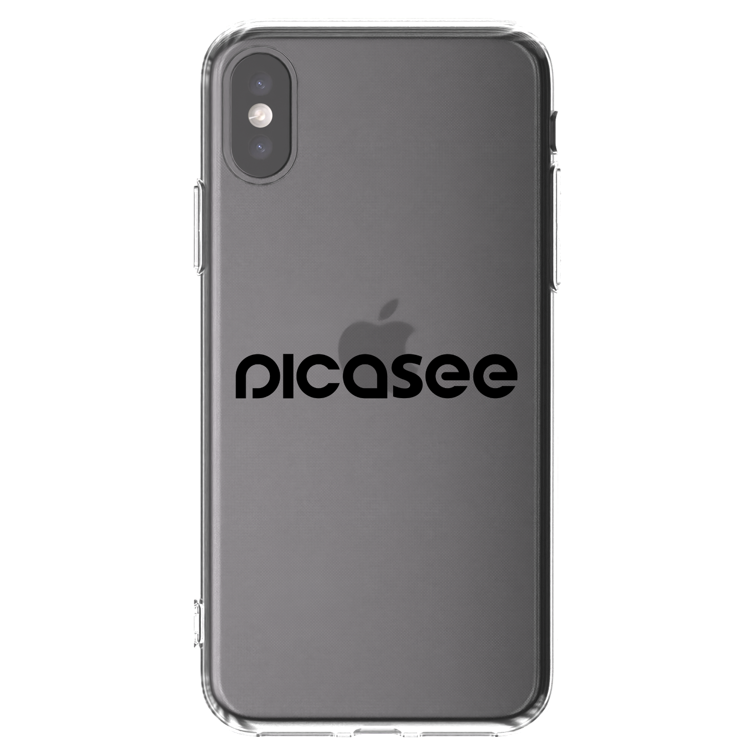 Picasee silikónový prehľadný obal pre Apple iPhone X/XS - Picasee - new logo - black