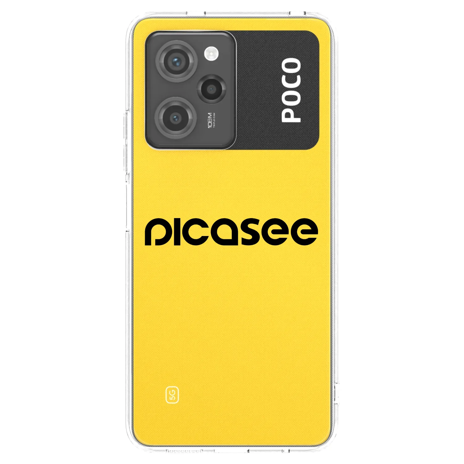 Picasee silikónový prehľadný obal pre Xiaomi Poco X5 Pro - Picasee - new logo - black