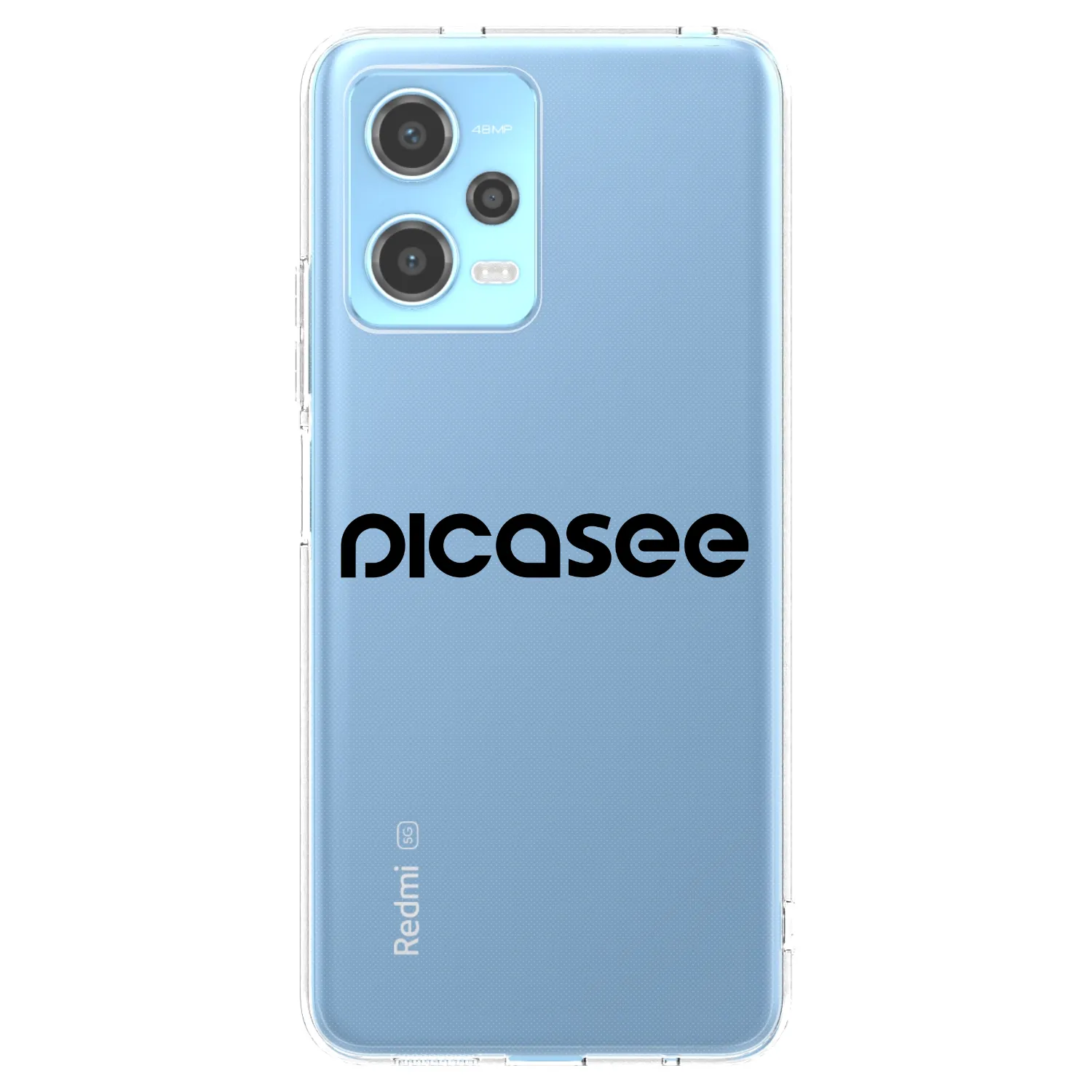 Silikónový prehľadný obal pre Xiaomi Redmi Note 12 5G - Picasee - new logo - black