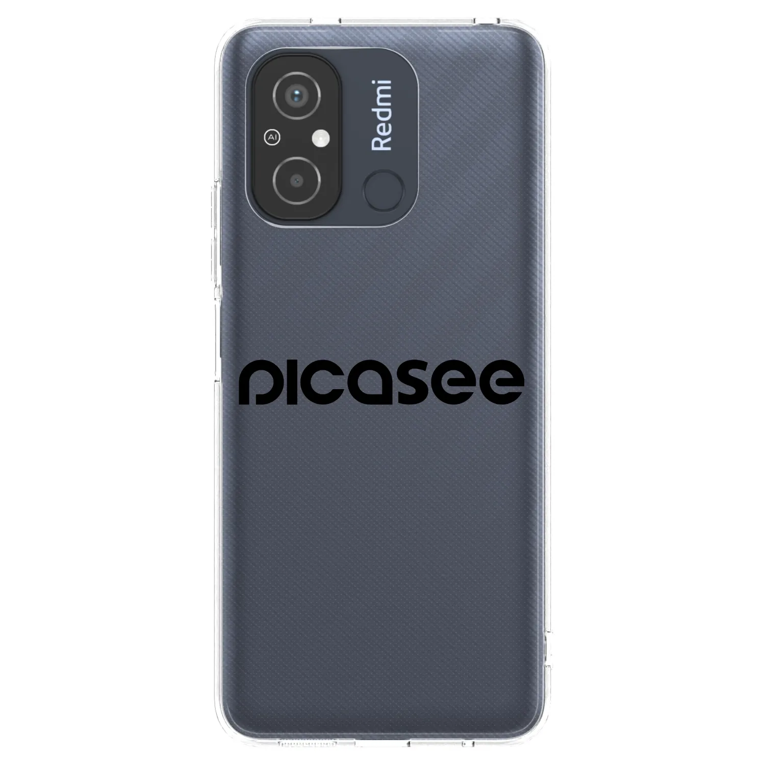 Picasee silikónový prehľadný obal pre Xiaomi Redmi 12C - Picasee - new logo - black