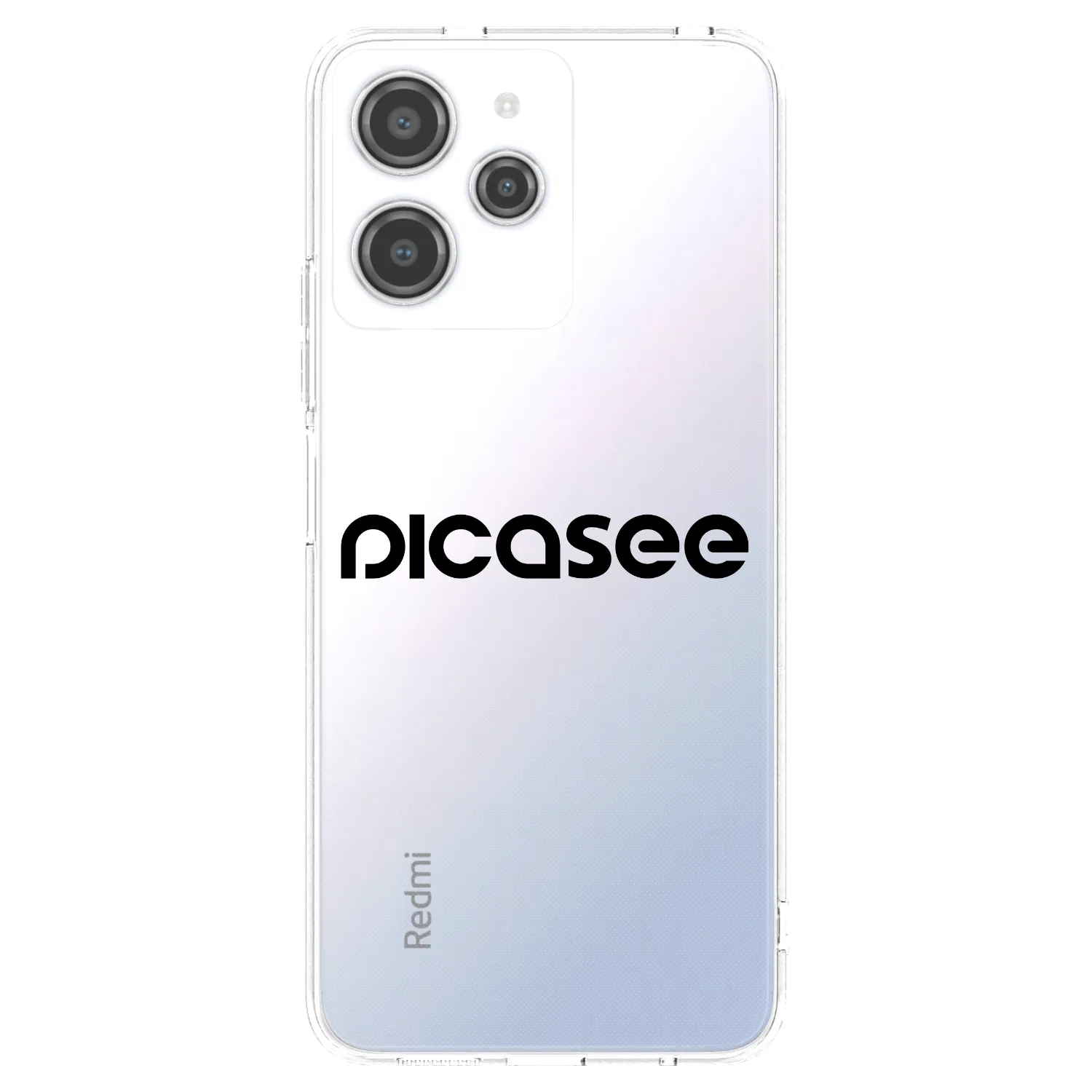 Silikónový prehľadný obal pre Xiaomi Redmi 12 4G - Picasee - new logo - black