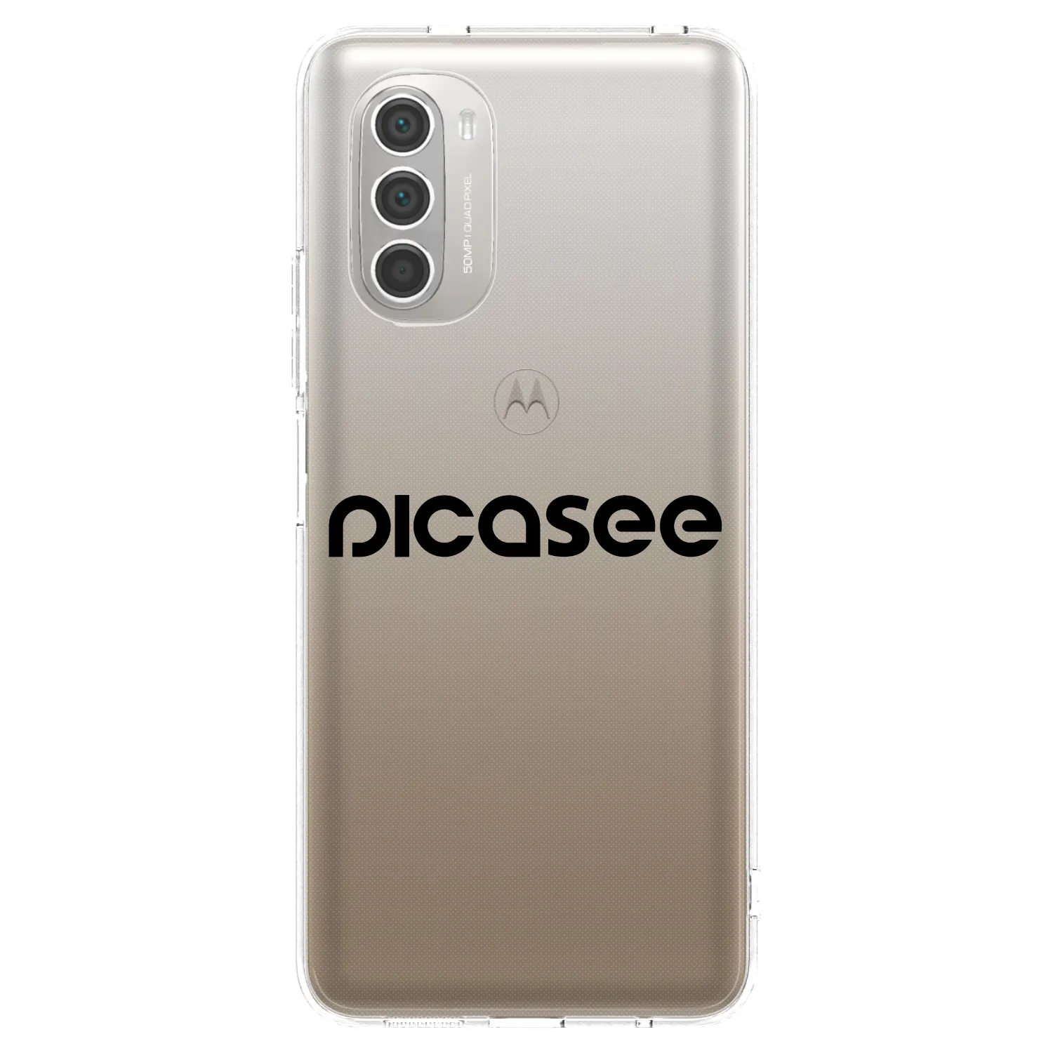 Picasee silikónový prehľadný obal pre Motorola Moto G51 - Picasee - new logo - black
