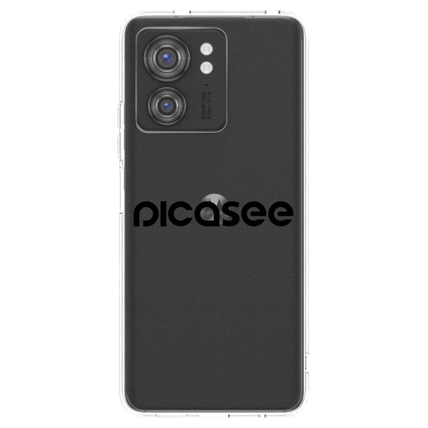 Silikónový prehľadný obal pre Motorola Edge 40 - Picasee - new logo - black