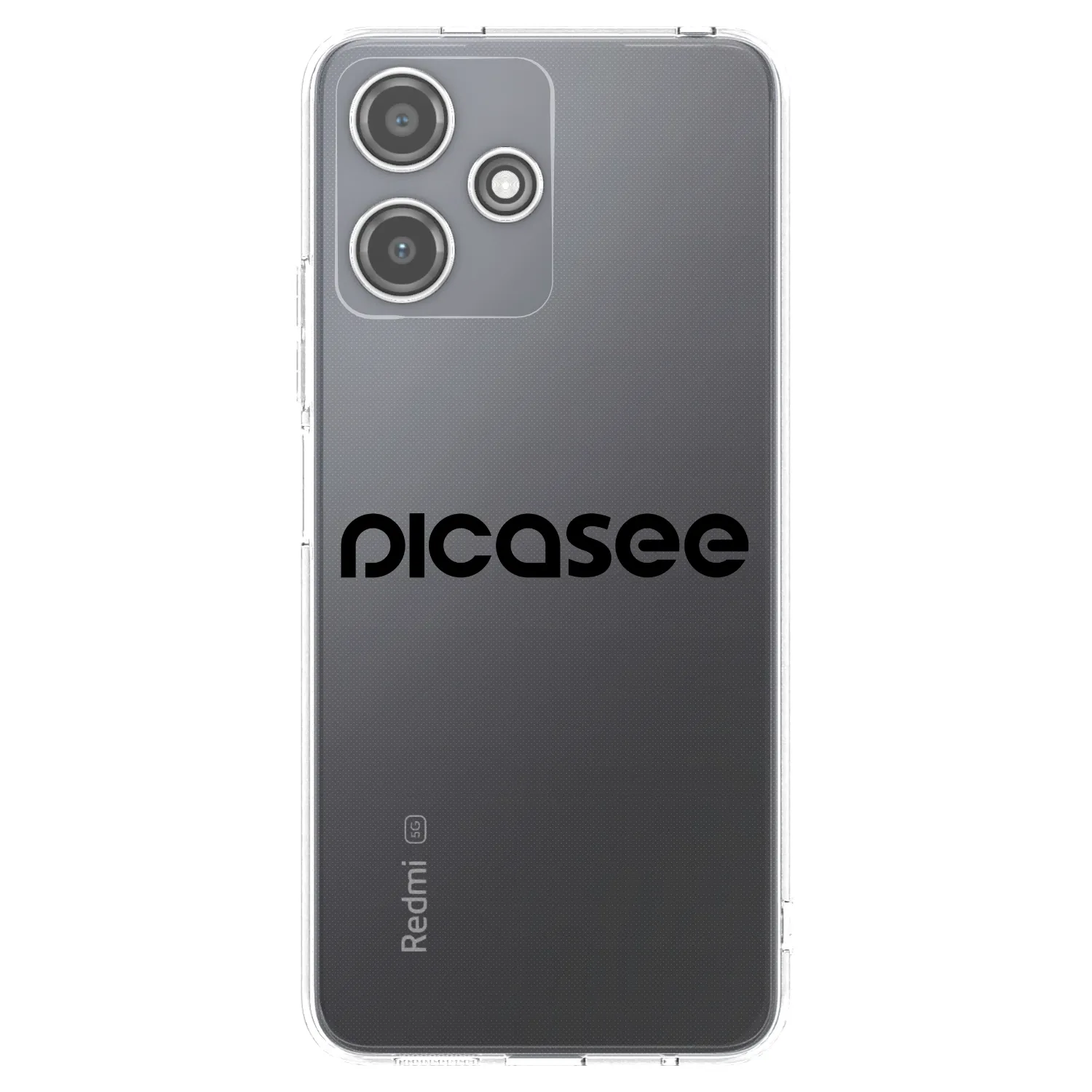 Picasee silikónový prehľadný obal pre Xiaomi Redmi 12 5G - Picasee - new logo - black