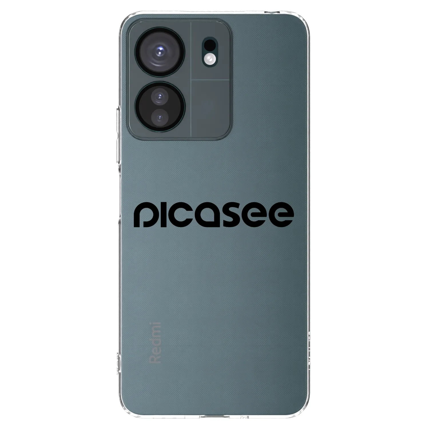 Silikónový prehľadný obal pre Xiaomi Redmi 13C 4G - Picasee - new logo - black