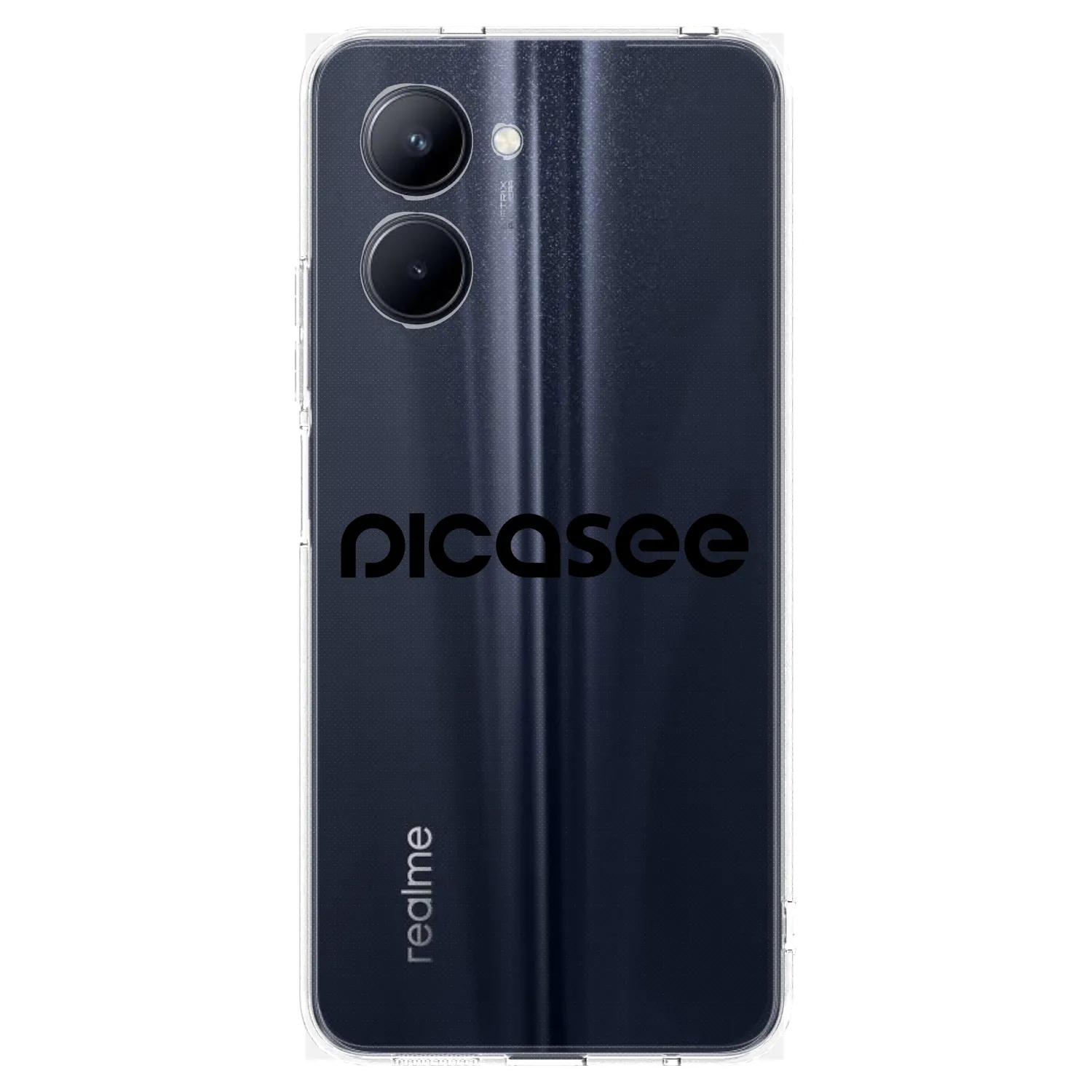 Picasee silikónový prehľadný obal pre Realme C33 (2023) - Picasee - new logo - black