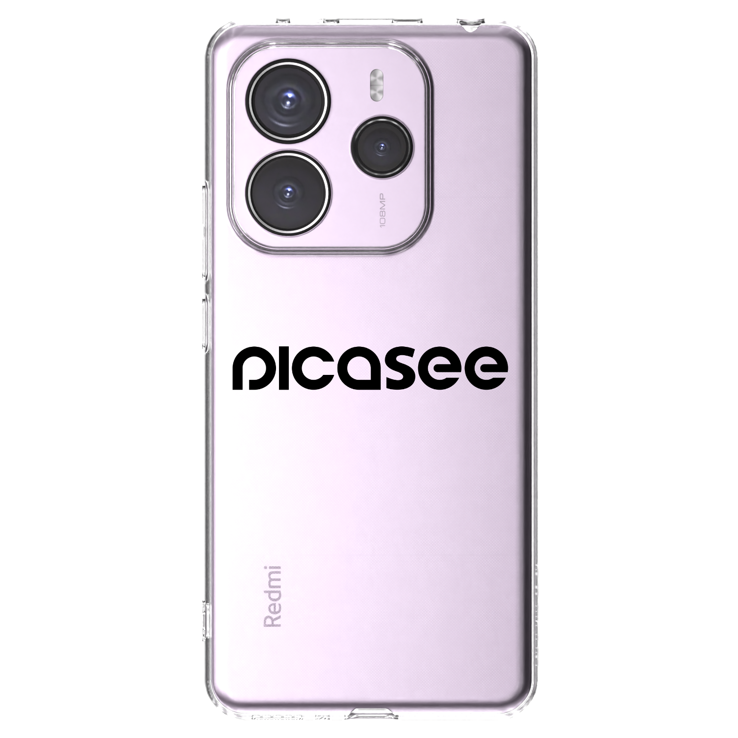 Silikónový prehľadný obal pre Xiaomi Redmi Note 14 5G - Picasee - new logo - black