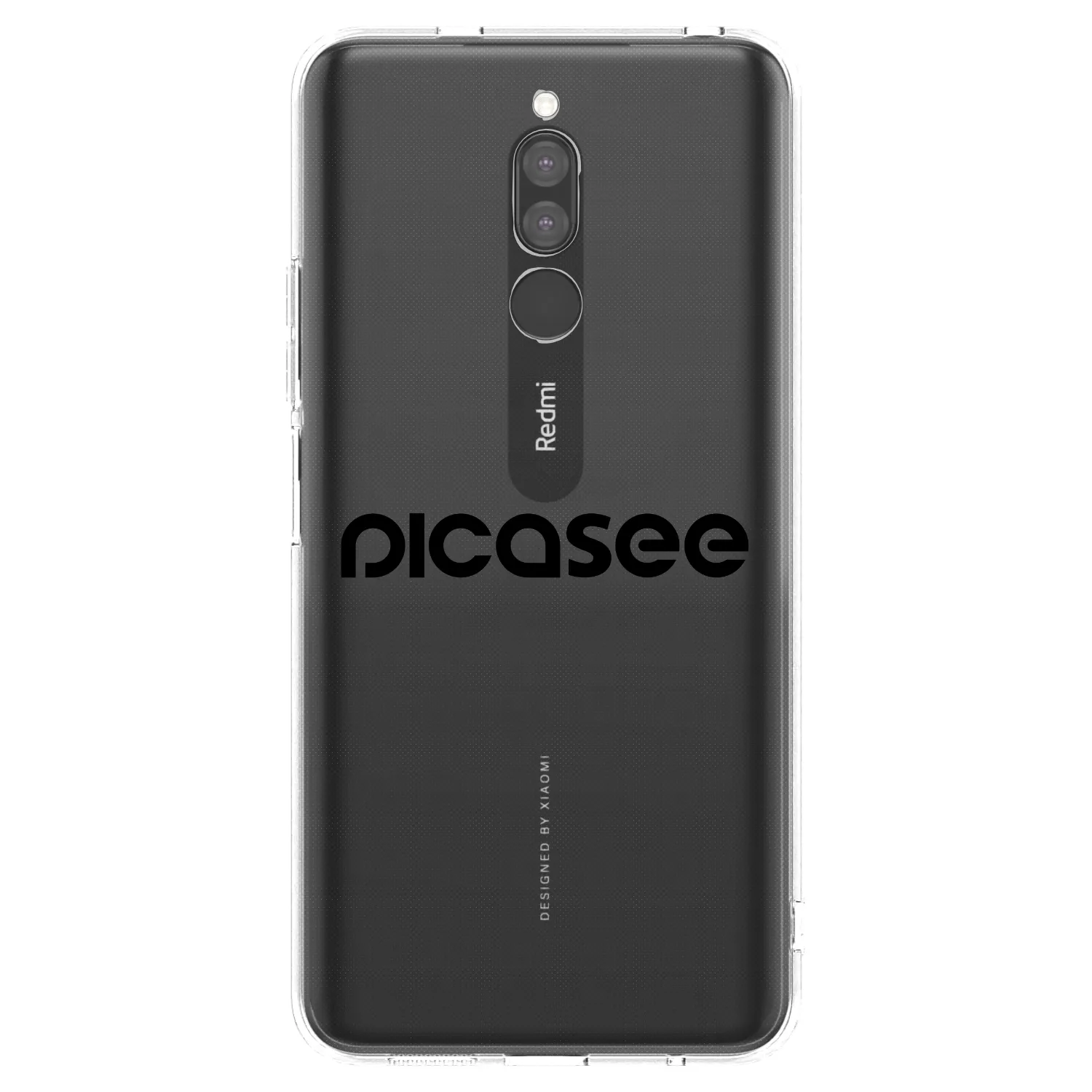 Silikónový prehľadný obal pre Xiaomi Redmi 8 - Picasee - new logo - black