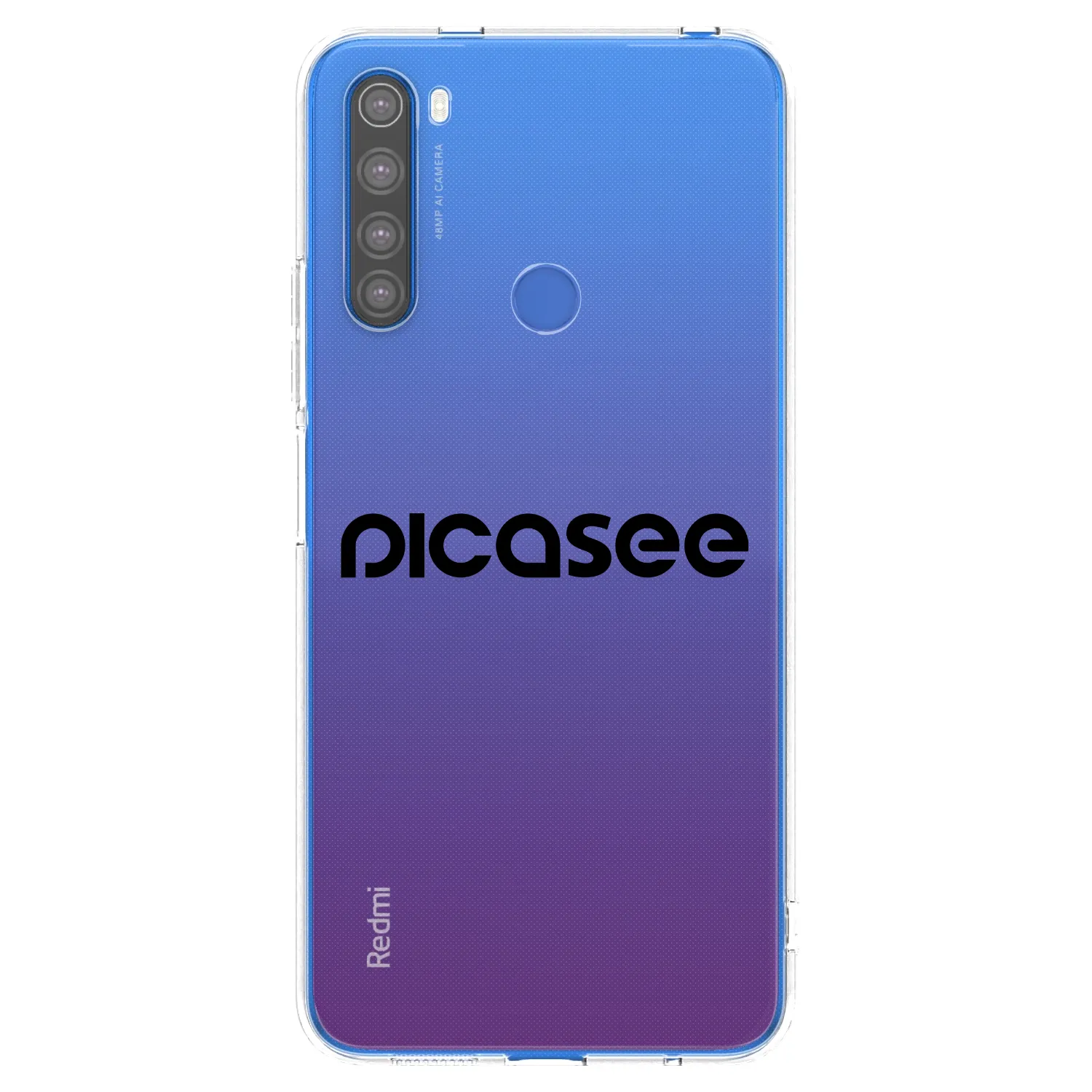 Silikónový prehľadný obal pre Xiaomi Redmi Note 8T - Picasee - new logo - black