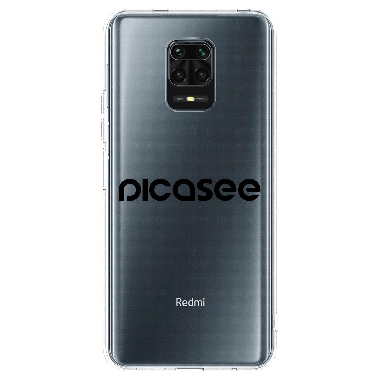 Picasee silikónový prehľadný obal pre Xiaomi Redmi Note 9S - Picasee - new logo - black