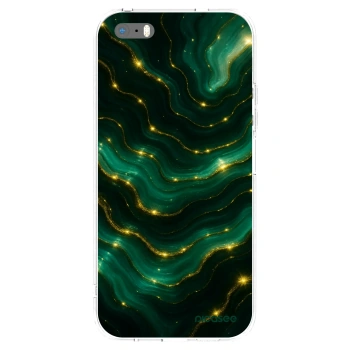 Picasee silikónový prehľadný obal pre Apple iPhone 5/5S/SE - Emerald