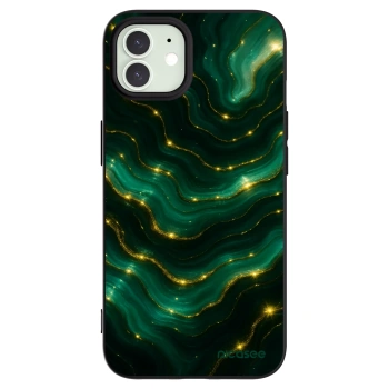 Picasee silikónový čierny obal pre Apple iPhone 12 - Emerald