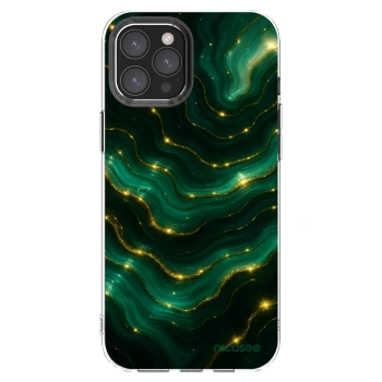 Picasee silikónový prehľadný obal pre Apple iPhone 12 Pro Max - Emerald