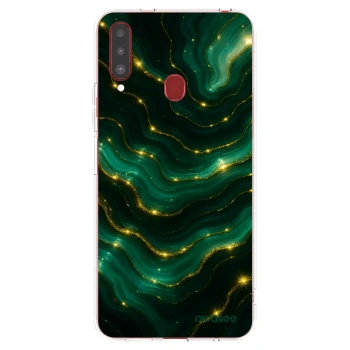 Picasee silikónový prehľadný obal pre Samsung Galaxy A20s - Emerald