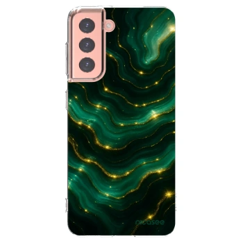 Picasee silikónový prehľadný obal pre Samsung Galaxy S21 5G G991B - Emerald