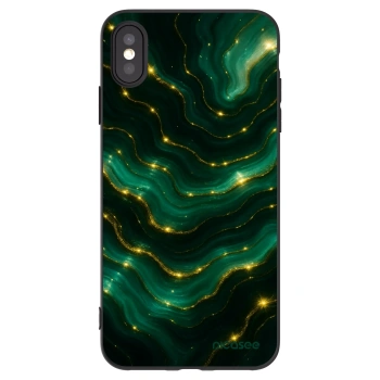 Picasee silikónový čierny obal pre Apple iPhone XS Max - Emerald