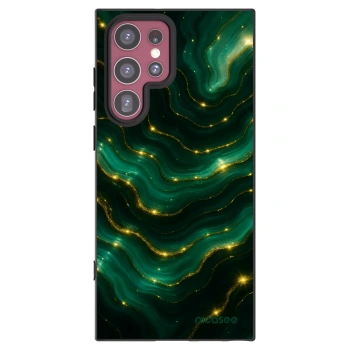 Picasee silikónový čierny obal pre Samsung Galaxy S22 Ultra 5G - Emerald