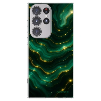 Picasee silikónový prehľadný obal pre Samsung Galaxy S23 Ultra 5G - Emerald