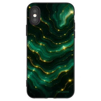 Picasee silikónový čierny obal pre Apple iPhone X/XS - Emerald