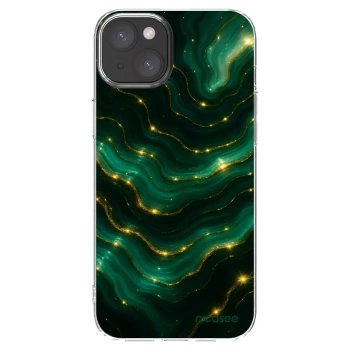 Picasee silikónový prehľadný obal pre Apple iPhone 15 Plus - Emerald