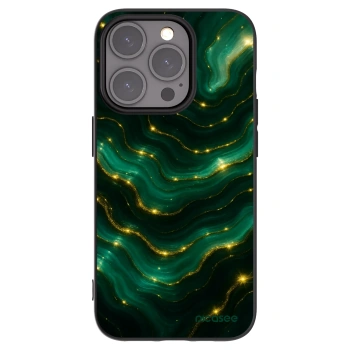 Picasee silikónový čierny obal pre Apple iPhone 15 Pro - Emerald