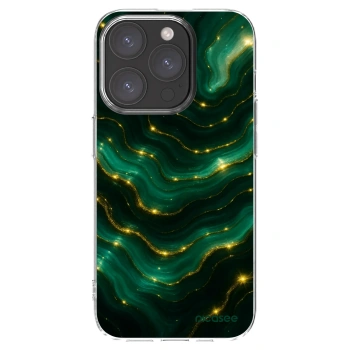 Picasee silikónový prehľadný obal pre Apple iPhone 15 Pro - Emerald