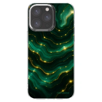 Picasee silikónový prehľadný obal pre Apple iPhone 15 Pro Max - Emerald