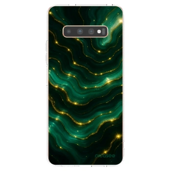 Picasee silikónový prehľadný obal pre Samsung Galaxy S10 Plus G975 - Emerald