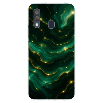 Picasee silikónový prehľadný obal pre Samsung Galaxy A40 A405F - Emerald