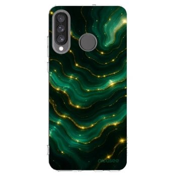 Picasee silikónový prehľadný obal pre Huawei P30 Lite - Emerald