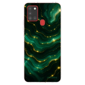 Picasee silikónový prehľadný obal pre Samsung Galaxy A21s - Emerald