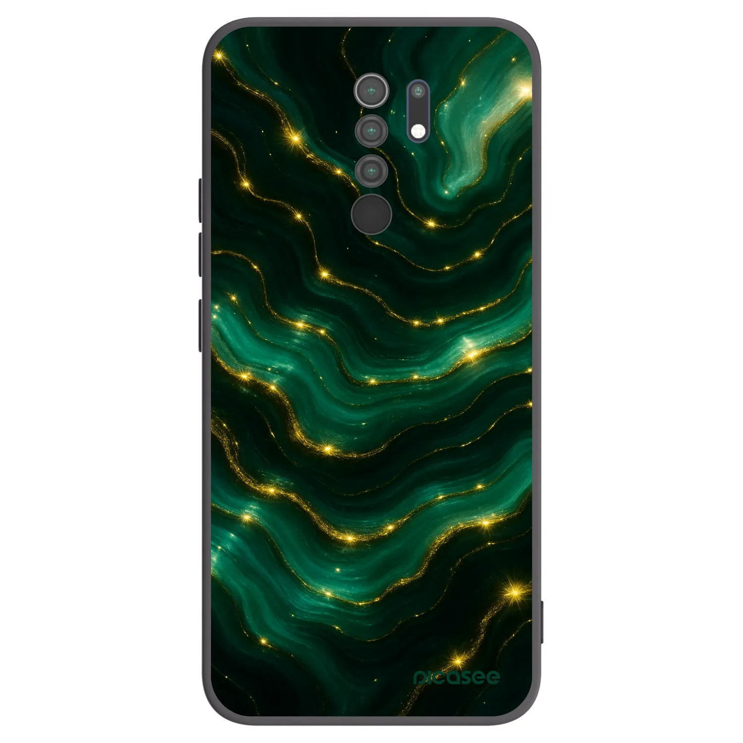 Picasee silikónový čierny obal pre Xiaomi Redmi 9 - Emerald