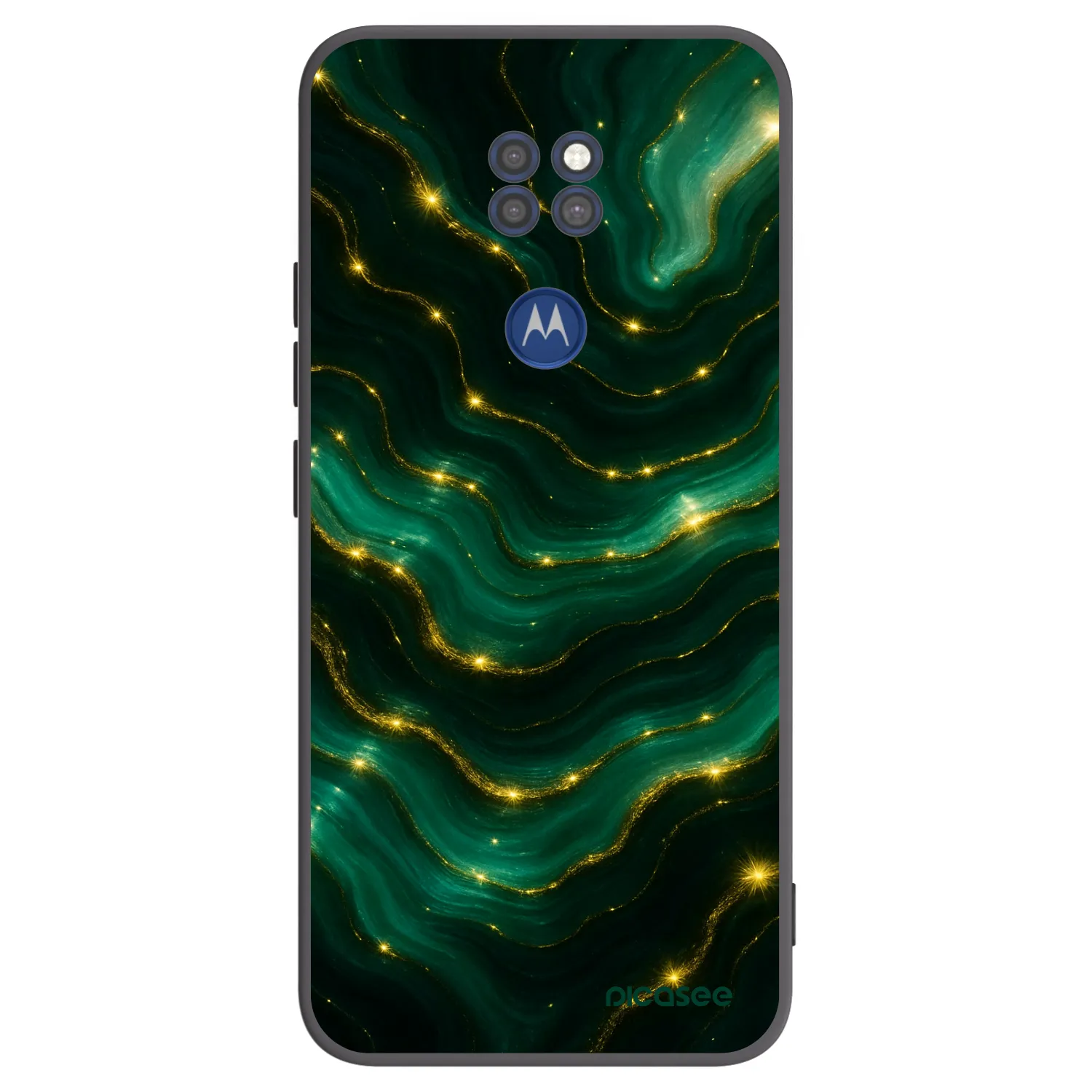 Picasee silikónový čierny obal pre Motorola Moto G9 Play - Emerald