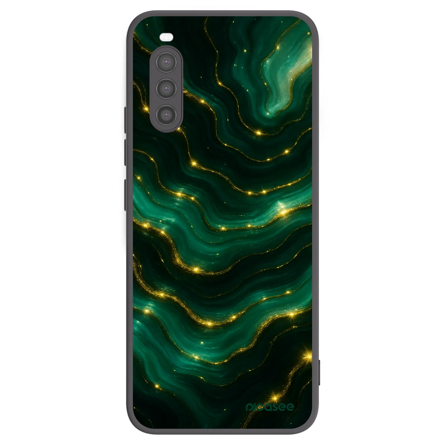 Picasee silikónový čierny obal pre Sony Xperia 10 II - Emerald