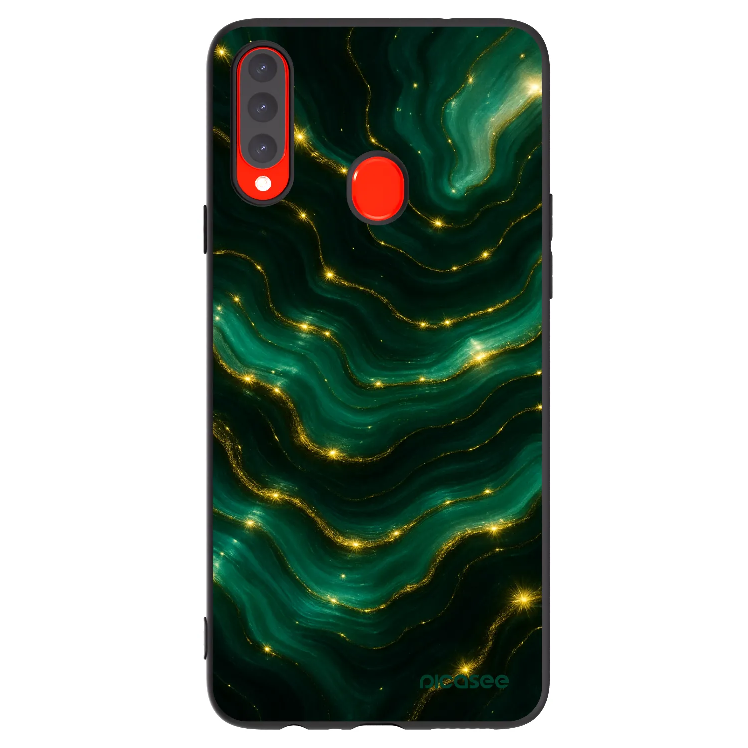 Picasee silikónový čierny obal pre Samsung Galaxy A20s - Emerald