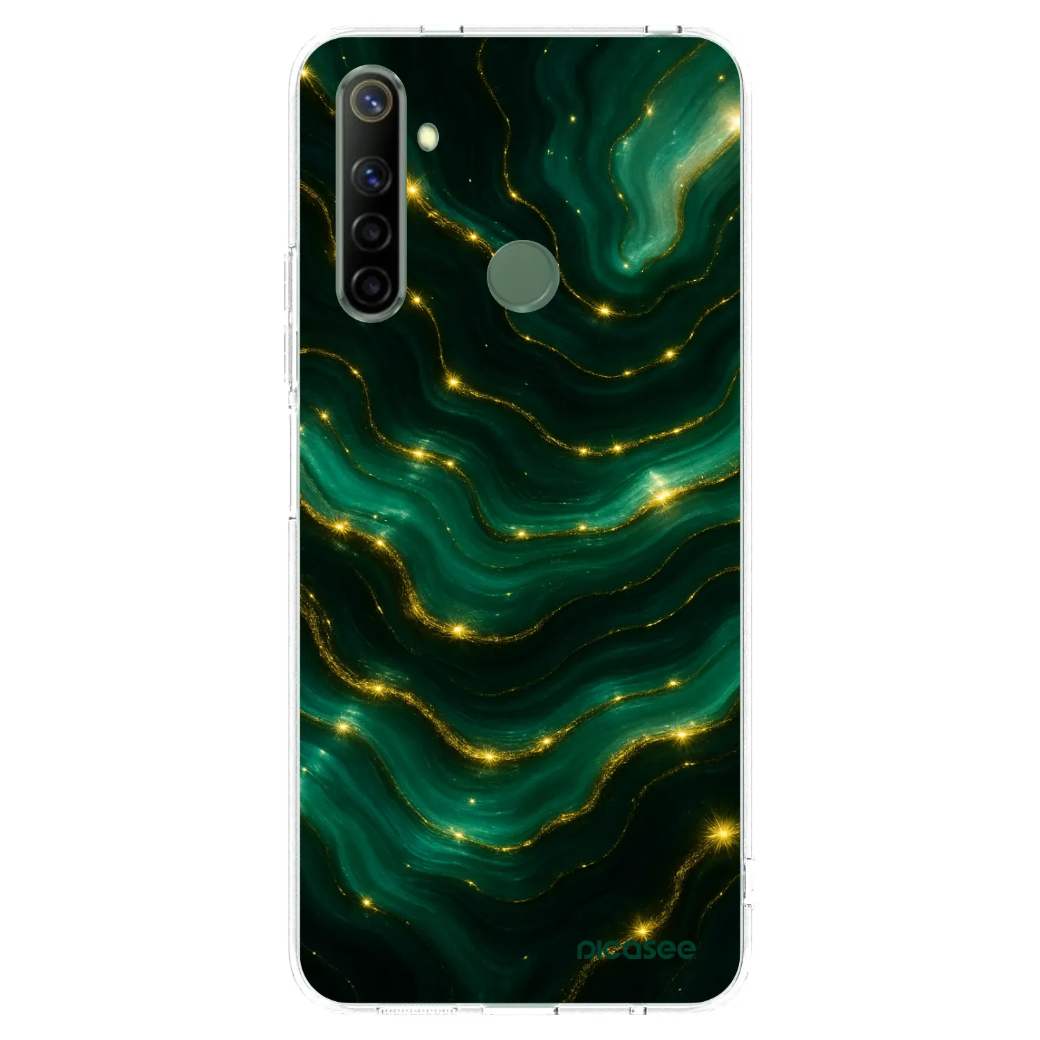 Picasee silikónový prehľadný obal pre Realme 6i - Emerald