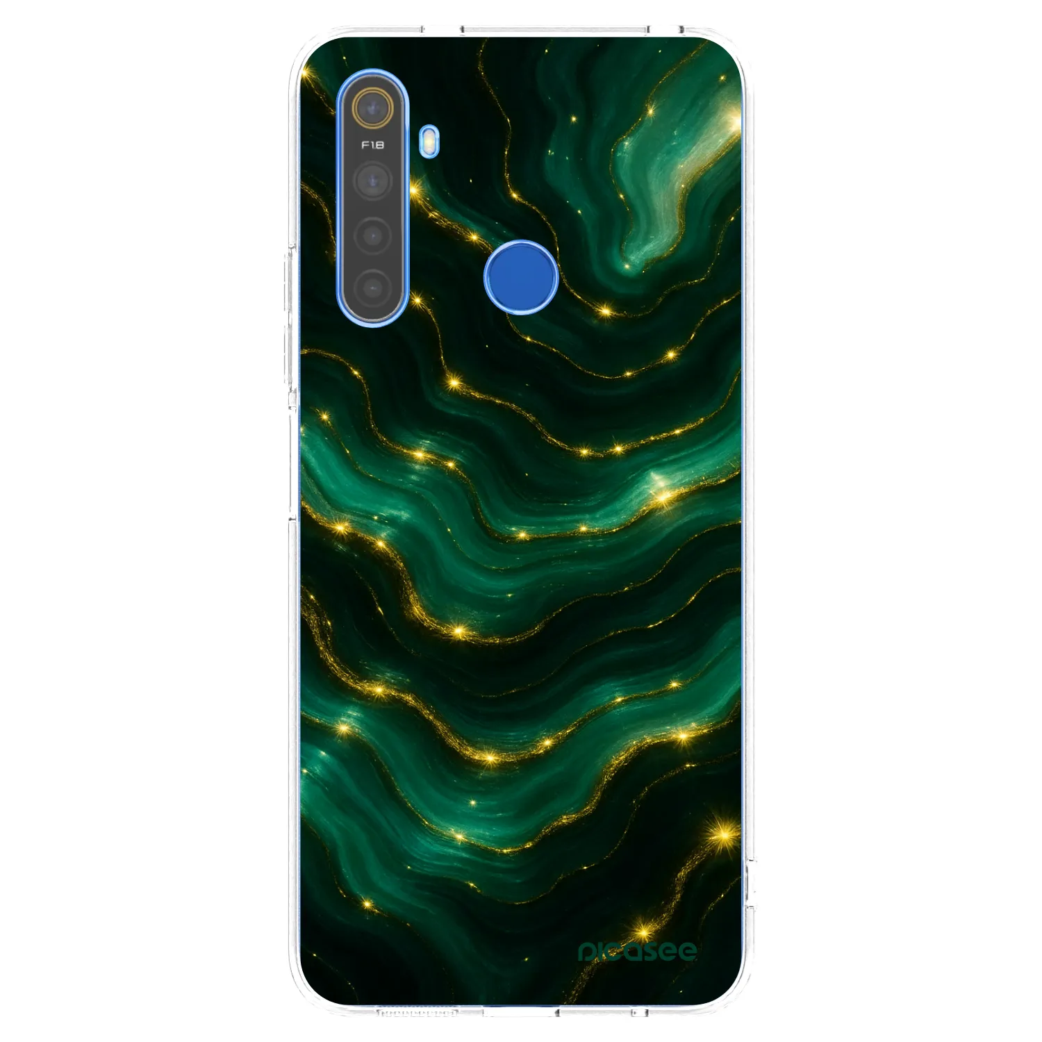 Picasee silikónový prehľadný obal pre Realme 5 - Emerald