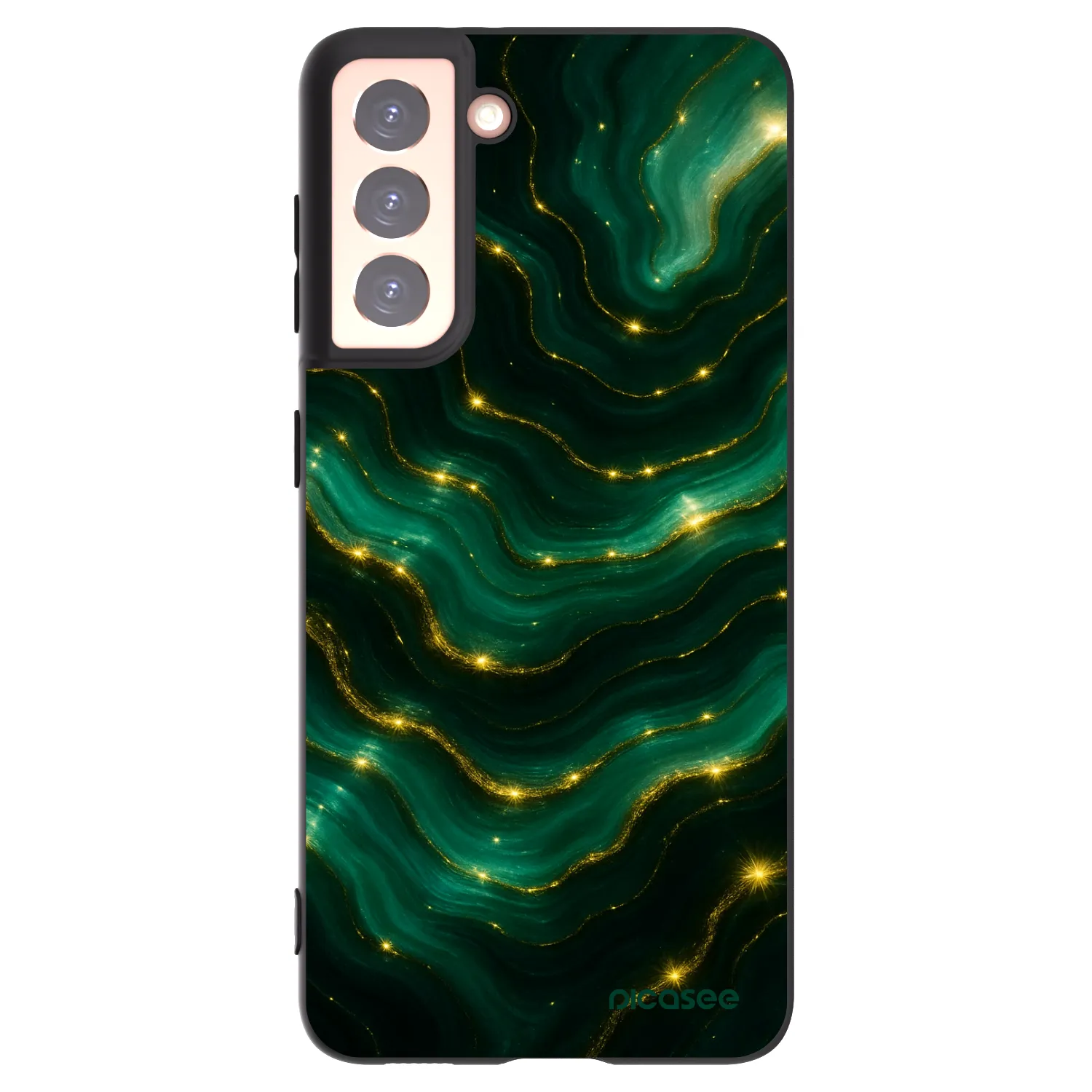 Silikónový čierny obal pre Samsung Galaxy S21 5G G991B - Emerald