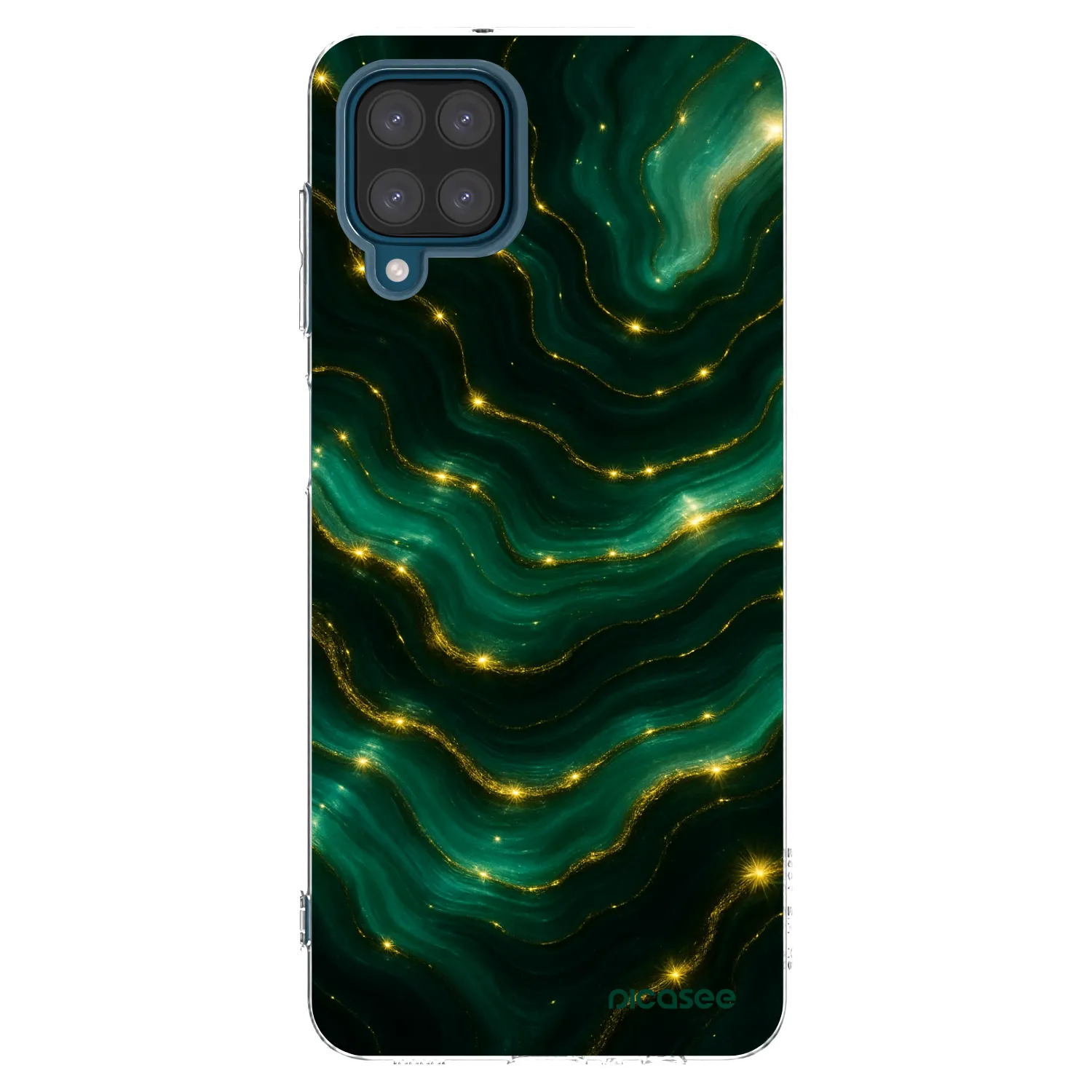 Picasee silikónový prehľadný obal pre Samsung Galaxy A12 A125F - Emerald