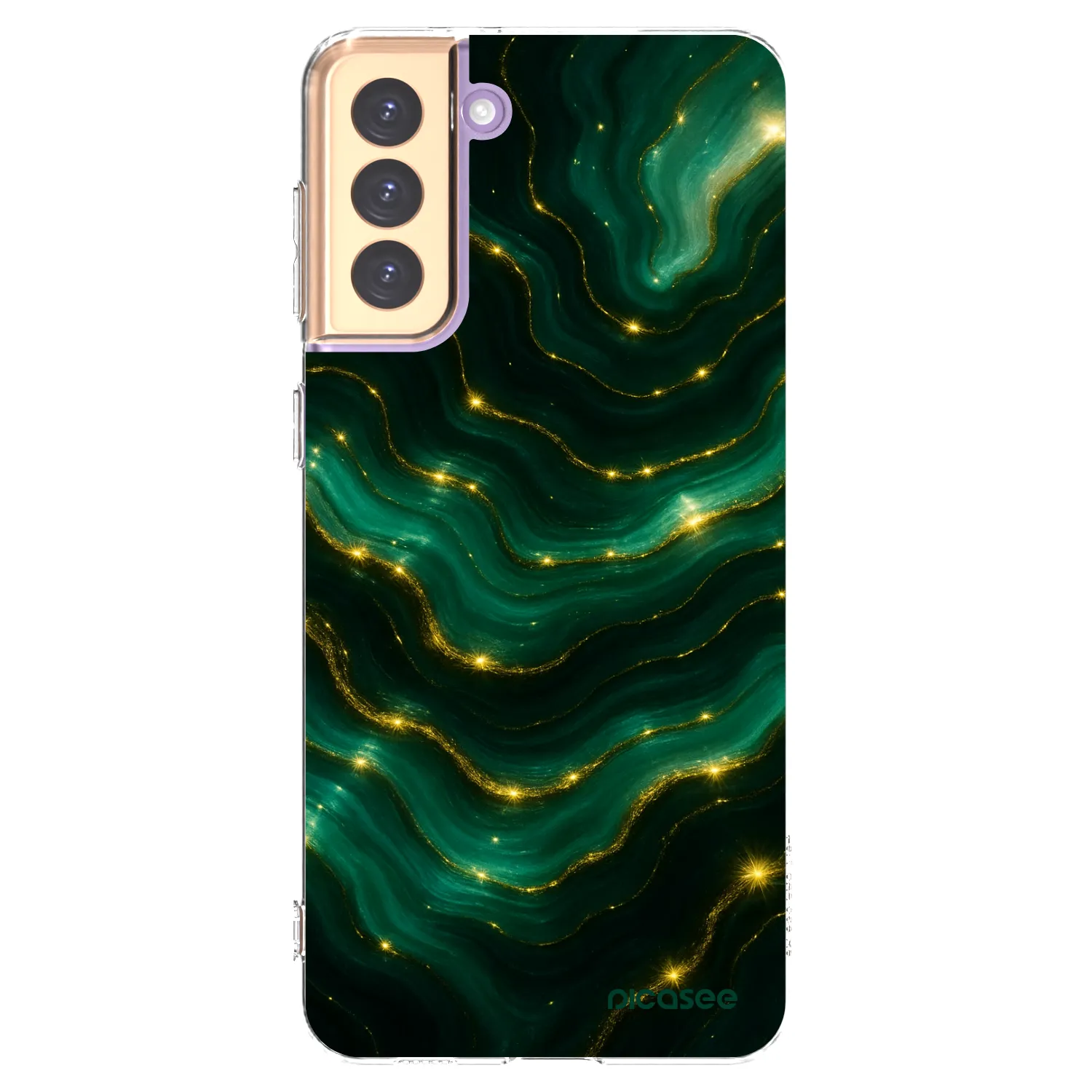 Picasee silikónový prehľadný obal pre Samsung Galaxy S21+ 5G G996F - Emerald